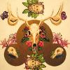 Odocoileus virginianus, mixed media, 2015.